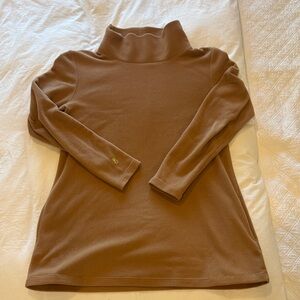 Dudley Stephens camel Cobble Hill Vello Turtleneck Sweater